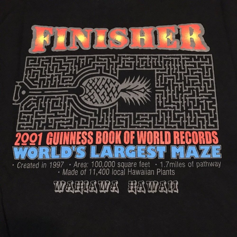 Dole “World’s Largest Maze Finisher” Wahiawa Hawaii Participate  T-Shirt Sz 2XL